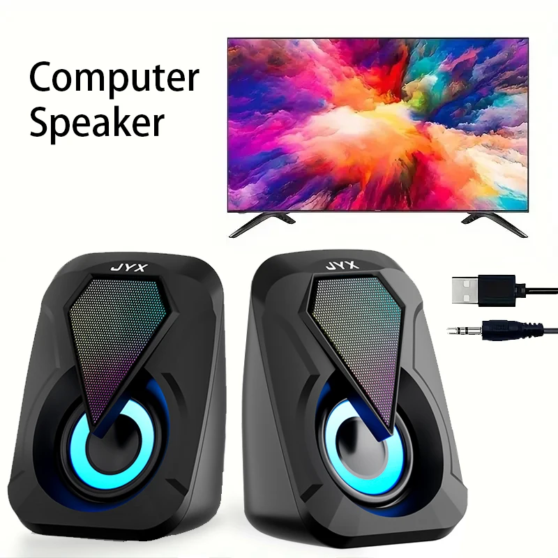 USB Computer Speaker System, Equipped with USB Subwoofer Mode, USB Low-Frequency Bass,